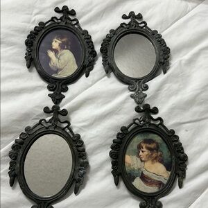 Vintage Italian oval art.